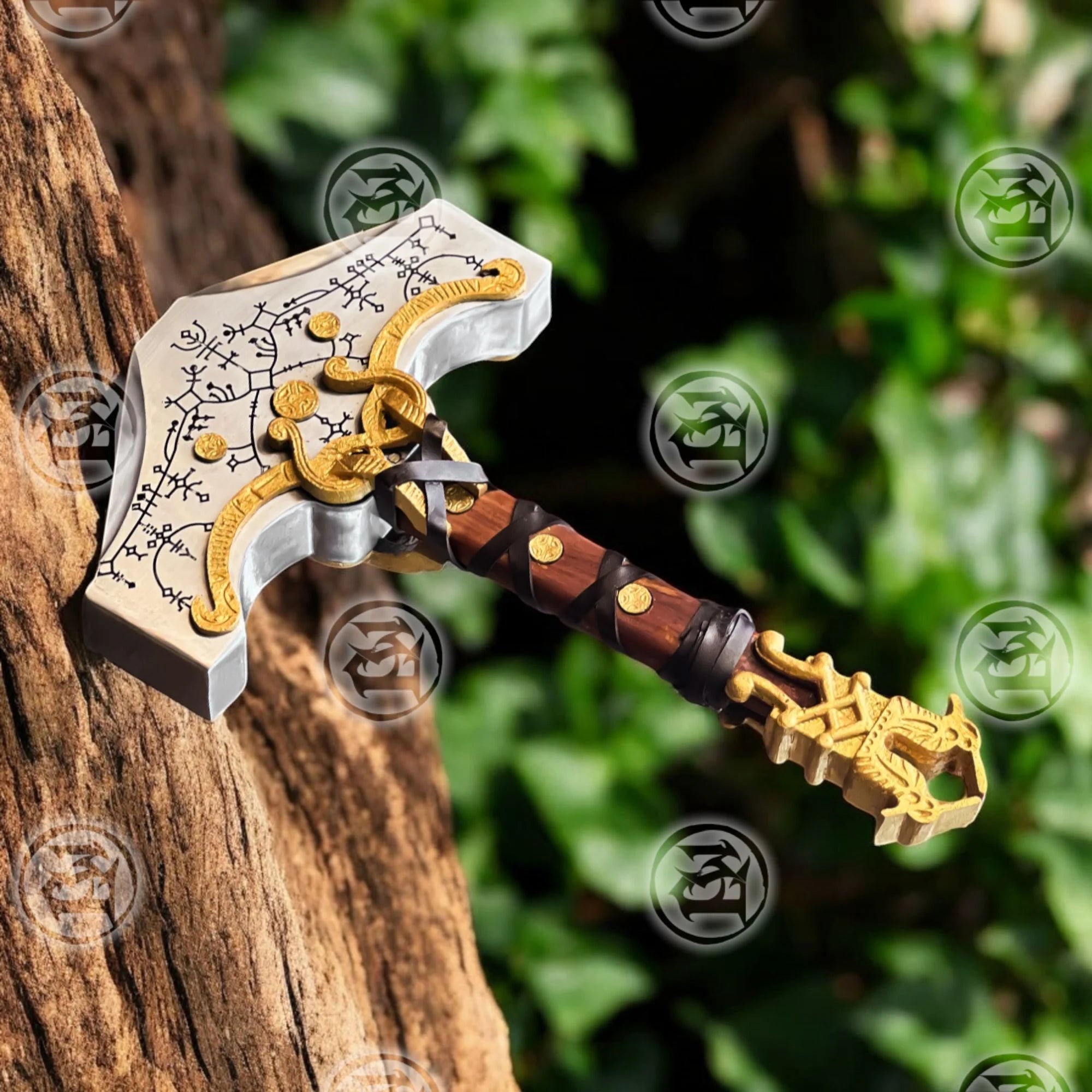 OIDEA Viking Oorbellen Mjolnir Thors Hammer - Roestvrij Staal Zilver/Goud/Zwart Voor Heren