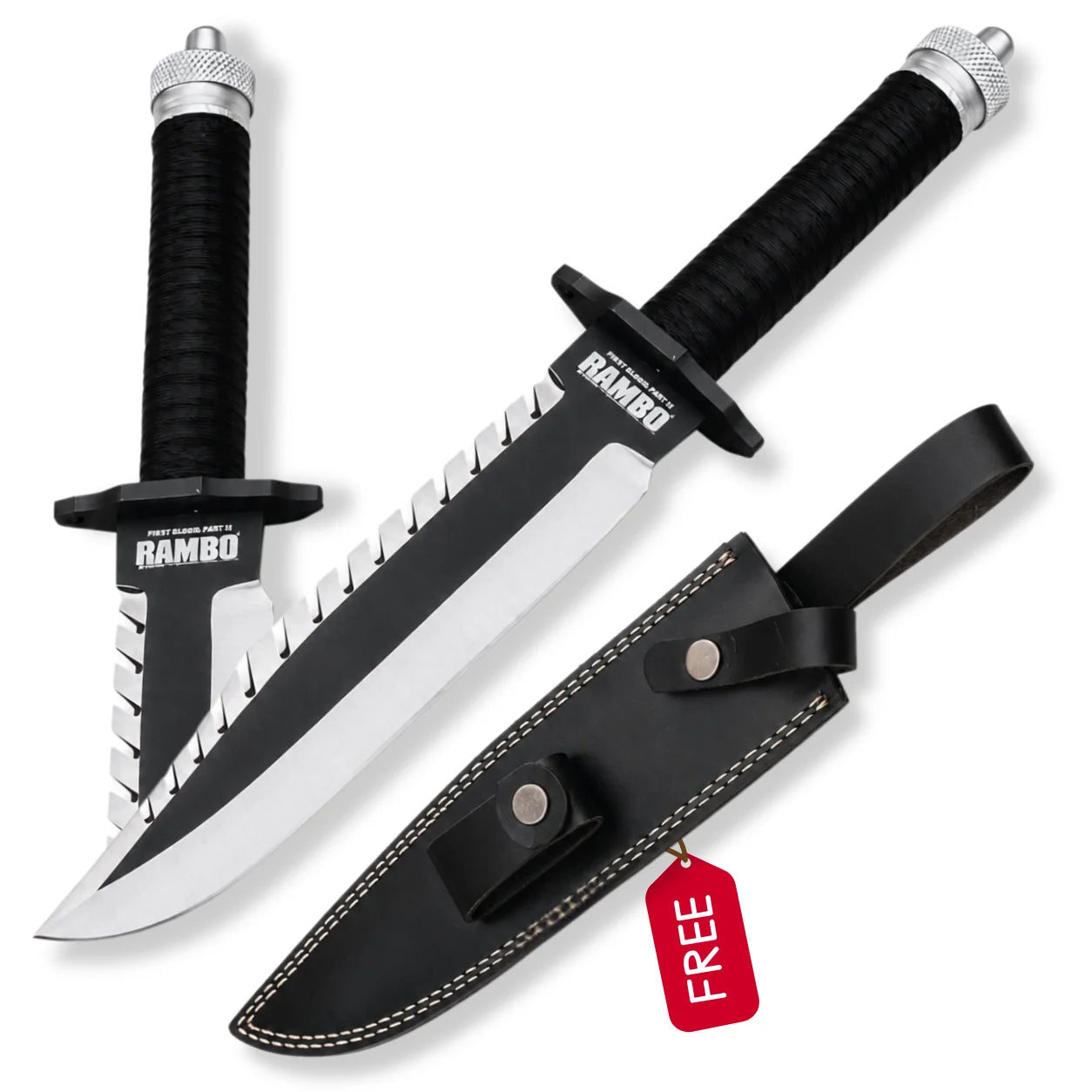Rambo First Blood Part II ナイフ Rambo First Blood Part II Knife Replica – Survival Kit & Sheath
