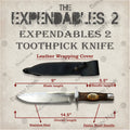 Premium Barney Ross Toothpick Knife Replica with Walnut Stand