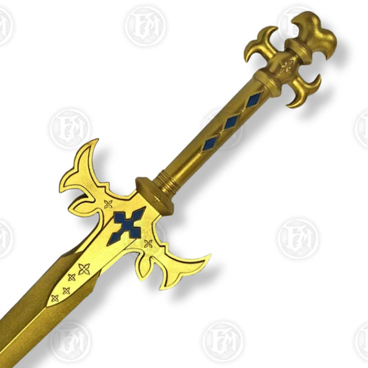 Premium Alice Fragrant Olive Foam Cosplay Sword with Rosewood Stand