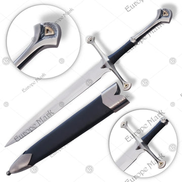 Premium Aragorn Anduril Narsil Dagger LOTR Replica with stainless steel blade.