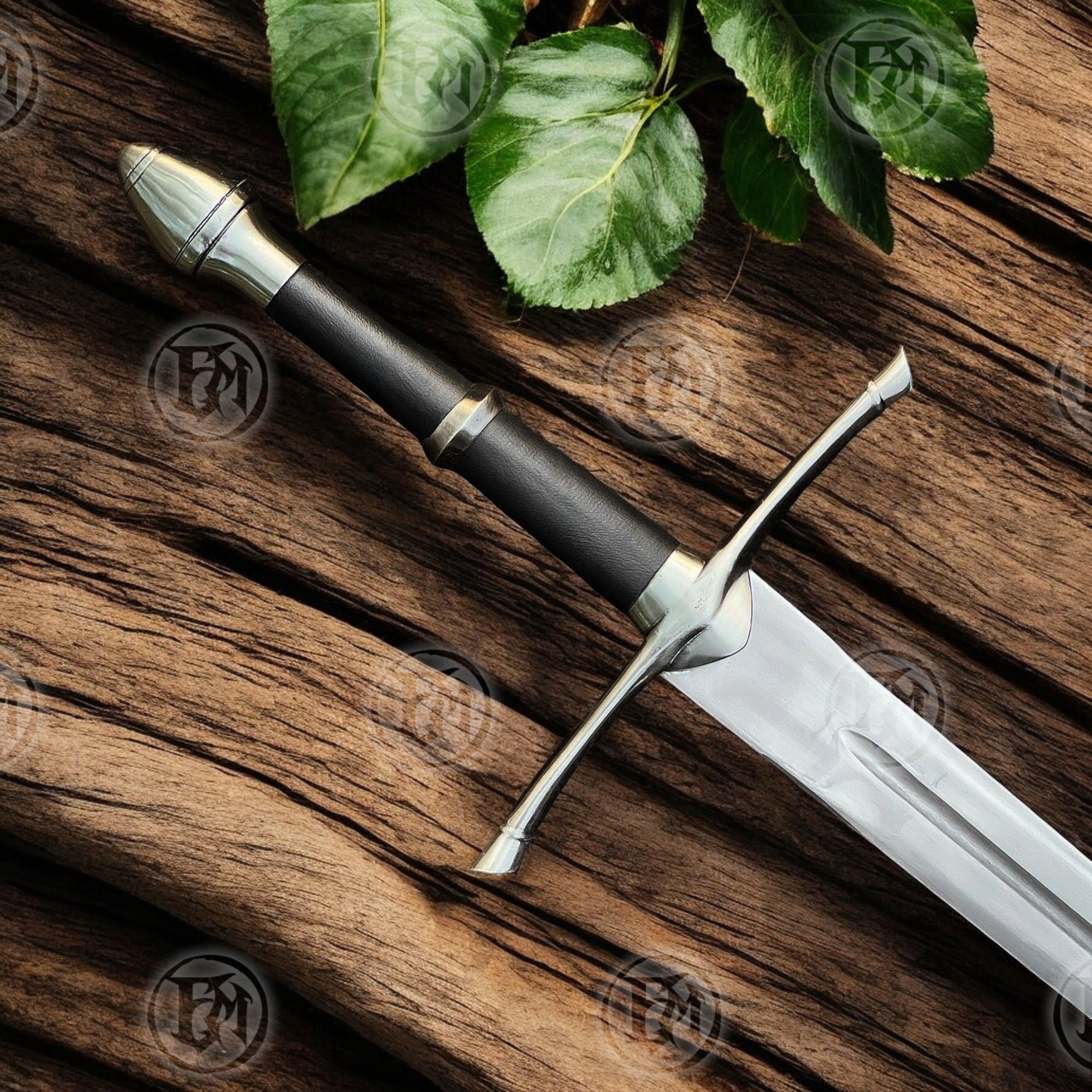 Aragorn Ranger Sword Replica with wooden scabbard, detailed hilt, and certificate of authenticity, perfect for collectors and LOTR fans.