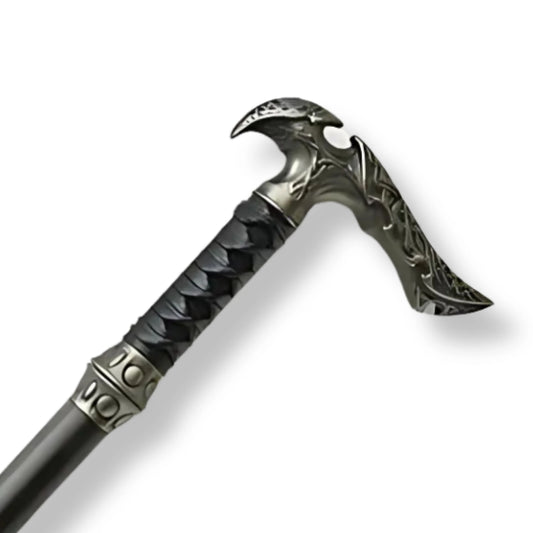 Premium Axios Sword Cane Replica with Oak Stand