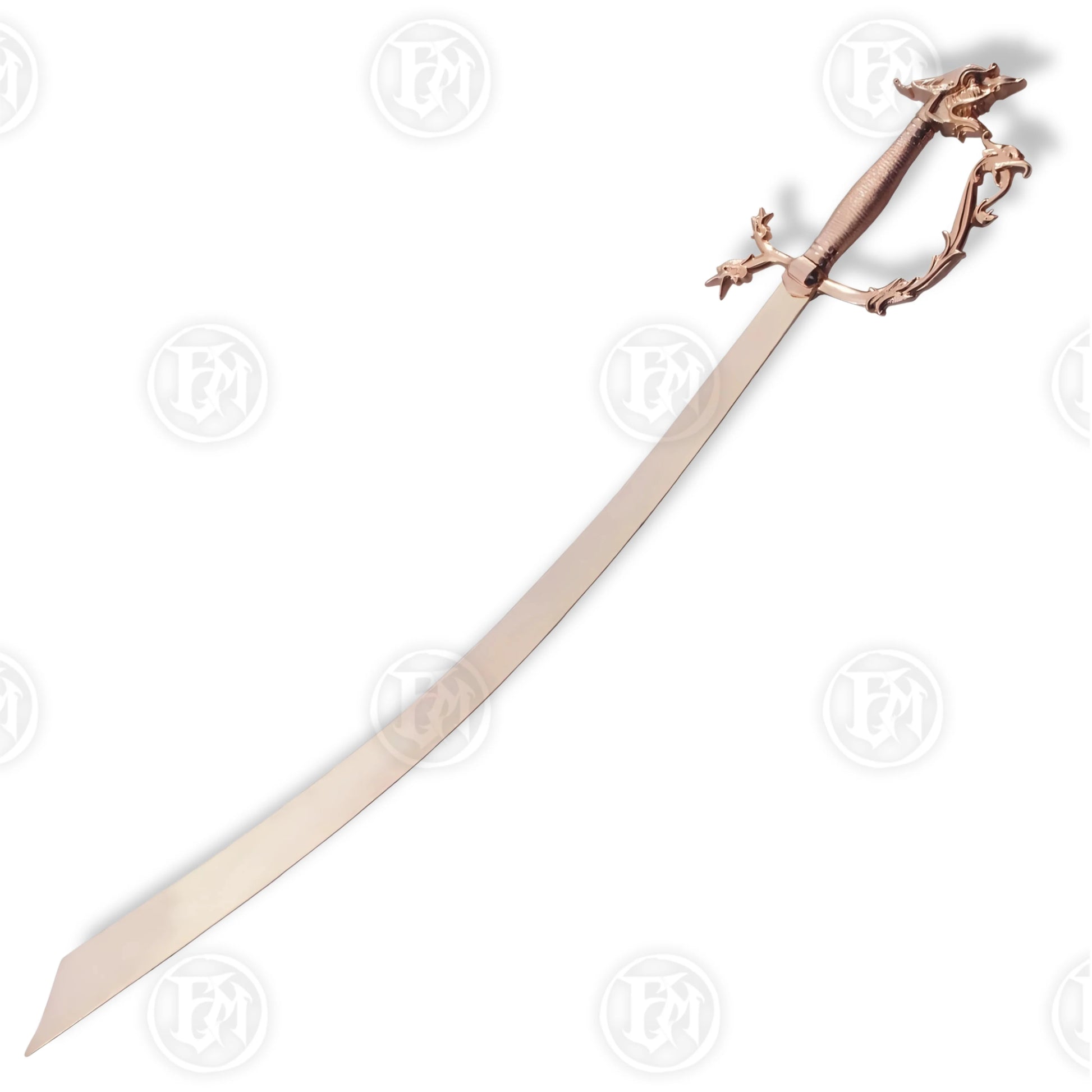 Premium Belly Dance Scimitar Sword Replica with Rosewood Stand.