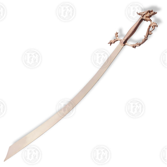 Premium Belly Dance Scimitar Sword Replica with Rosewood Stand.