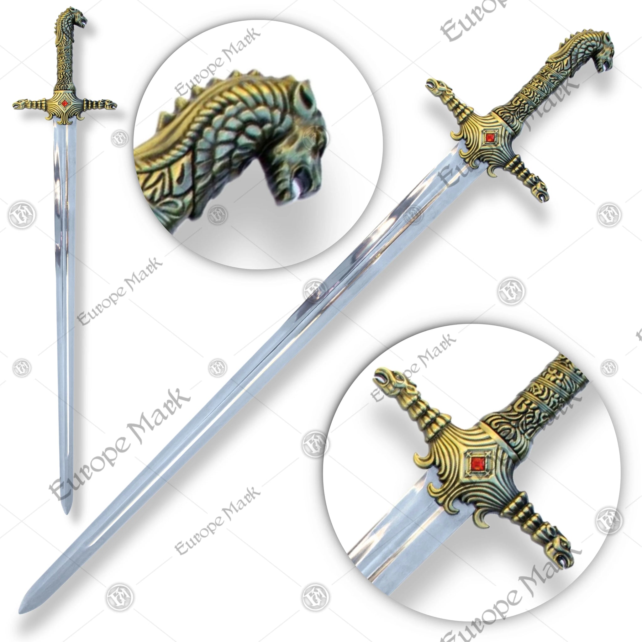 Premium Brienne of Tarths Oathkeeper Game of Thrones Sword Replica with stainless steel blade.