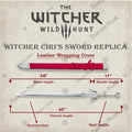 Premium Ciri's Zireael Sword Witcher 3 Replica with stainless steel blade.