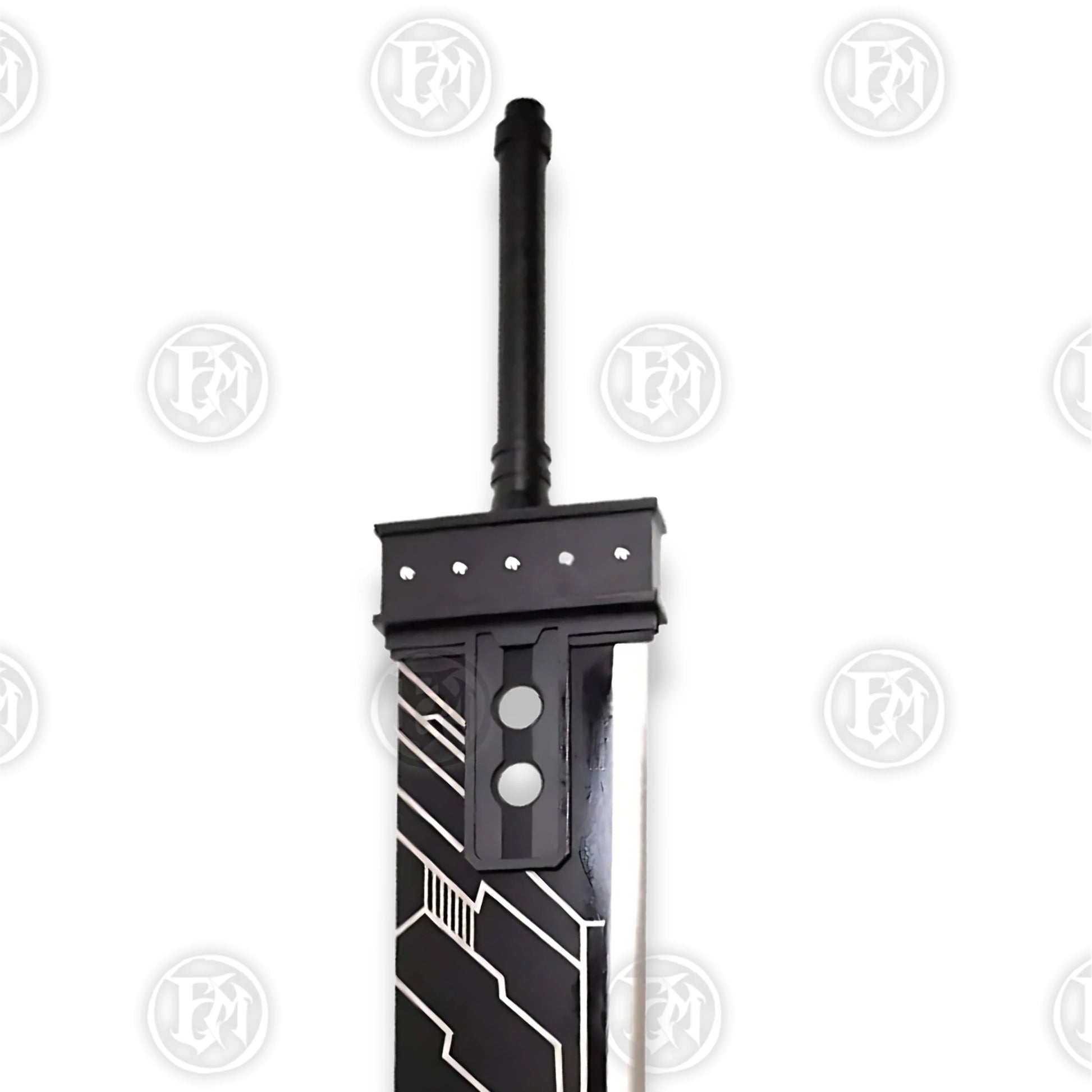 Premium Cloud Strife Buster Sword Replica from Final Fantasy VII with Walnut Plaque