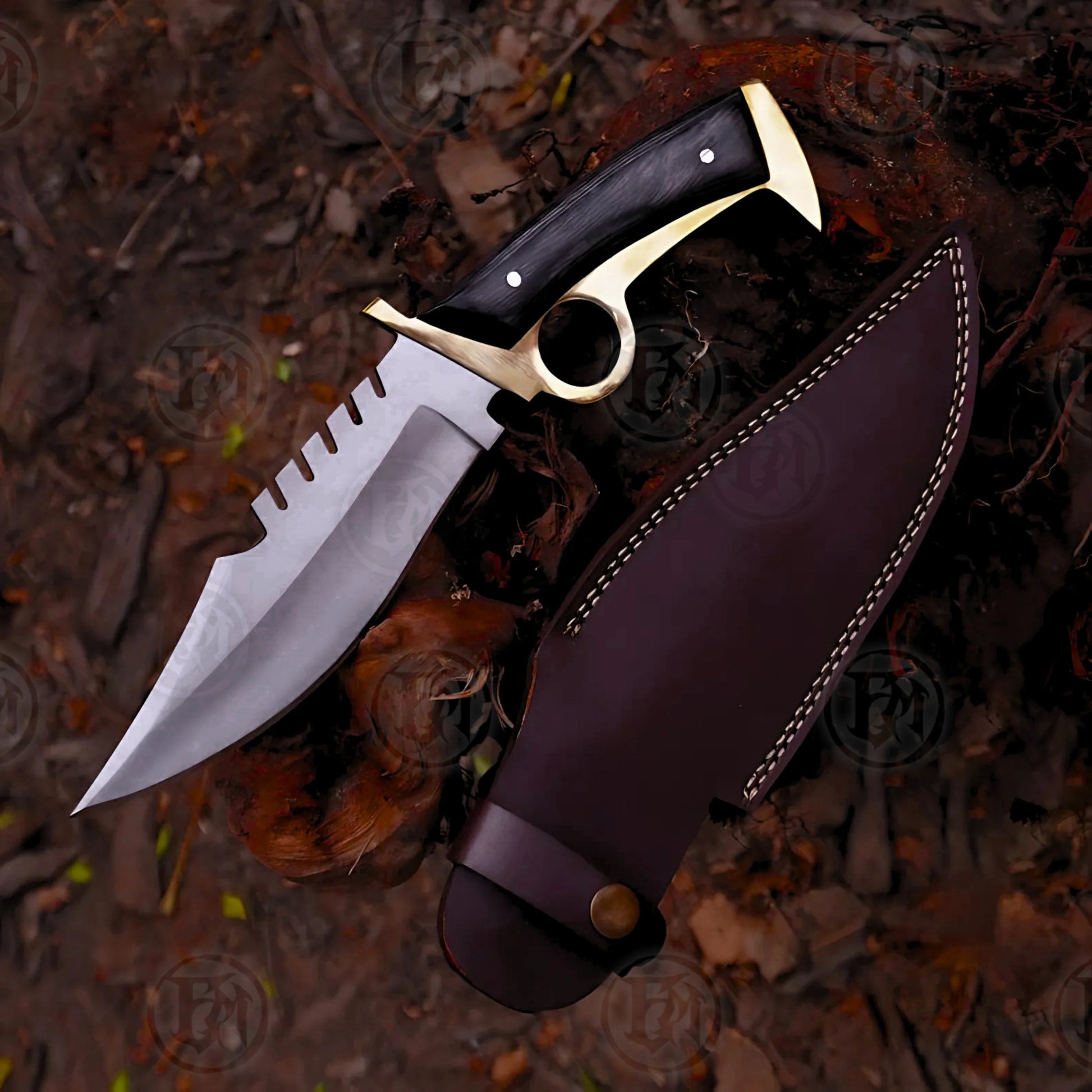 Premium Daryl Dixon Signature Bowie Knife Replica with Ebony Stand