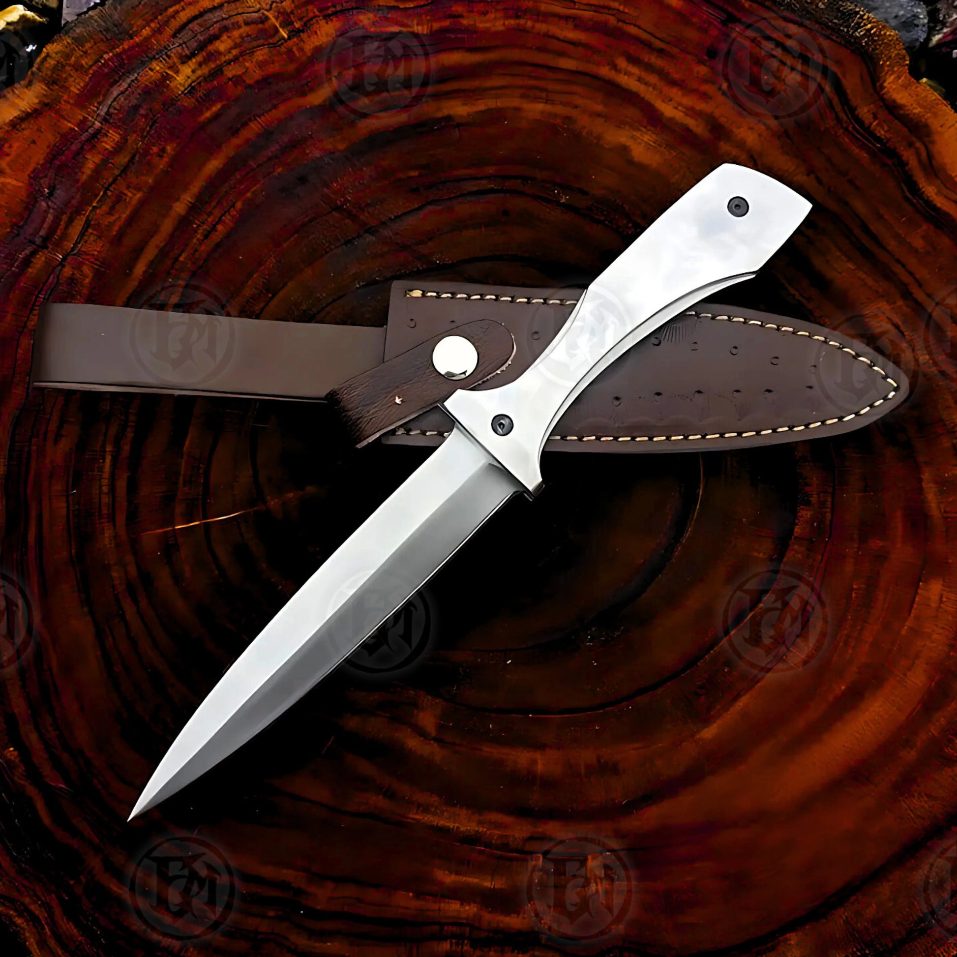 Premium Dexter Morgan 4-Piece Knife Cosplay Set with Mahogany Case