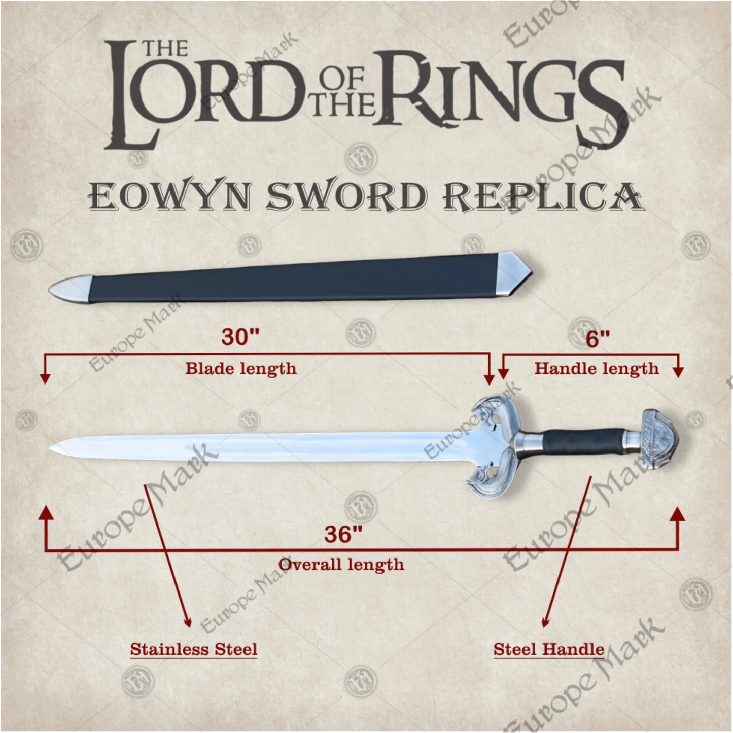 Eowyn Sword LOTR Prop Replica