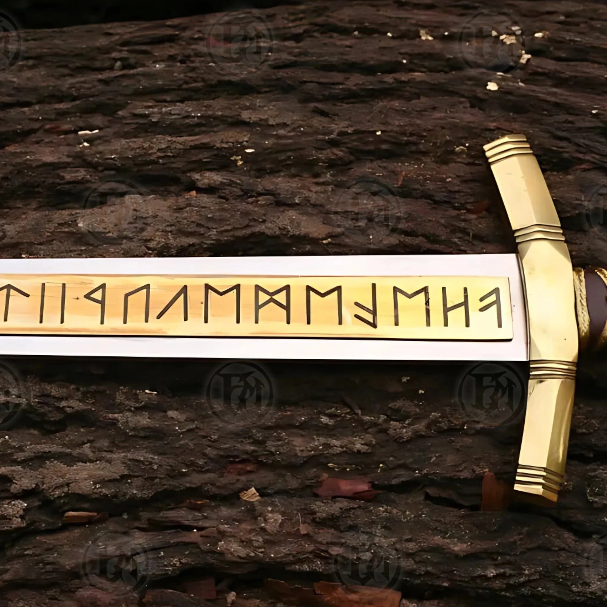 Premium Excalibur Sword Cosplay Replica with Oak Stand