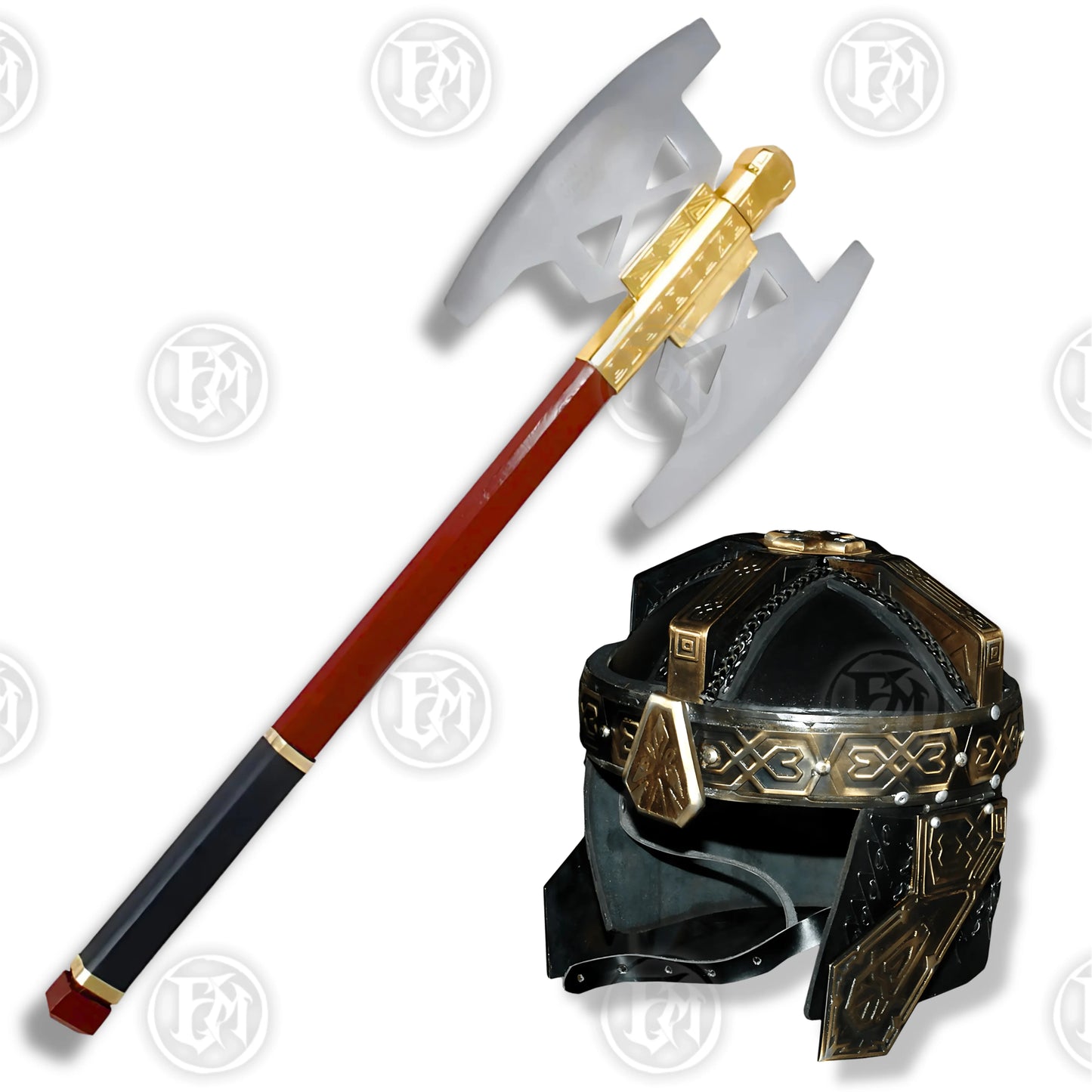 Gimli Axe Helmet Set LOTR