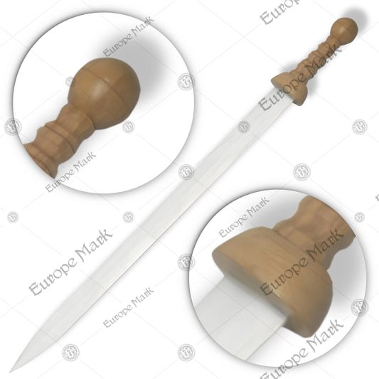 Premium Gladiator Maximus Wooden Handle Sword Replica with stainless steel blade.