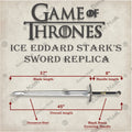 Premium Ice Eddard Starks Game of Thrones Sword Replica with damascus steel.