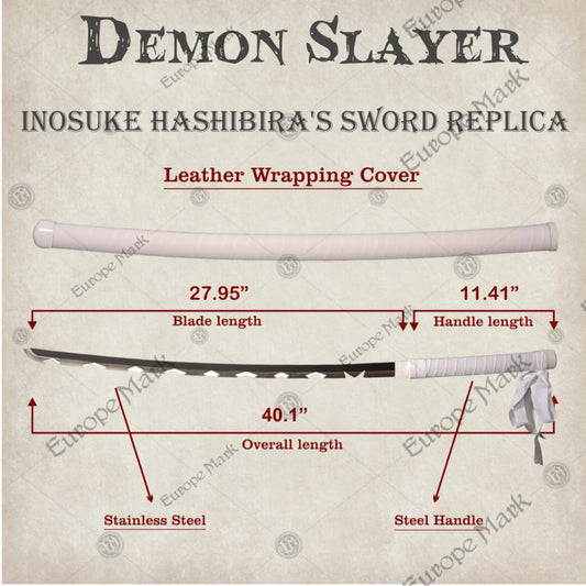 Inosuke Hashibira Sword Demon Slayer Carbon Steel