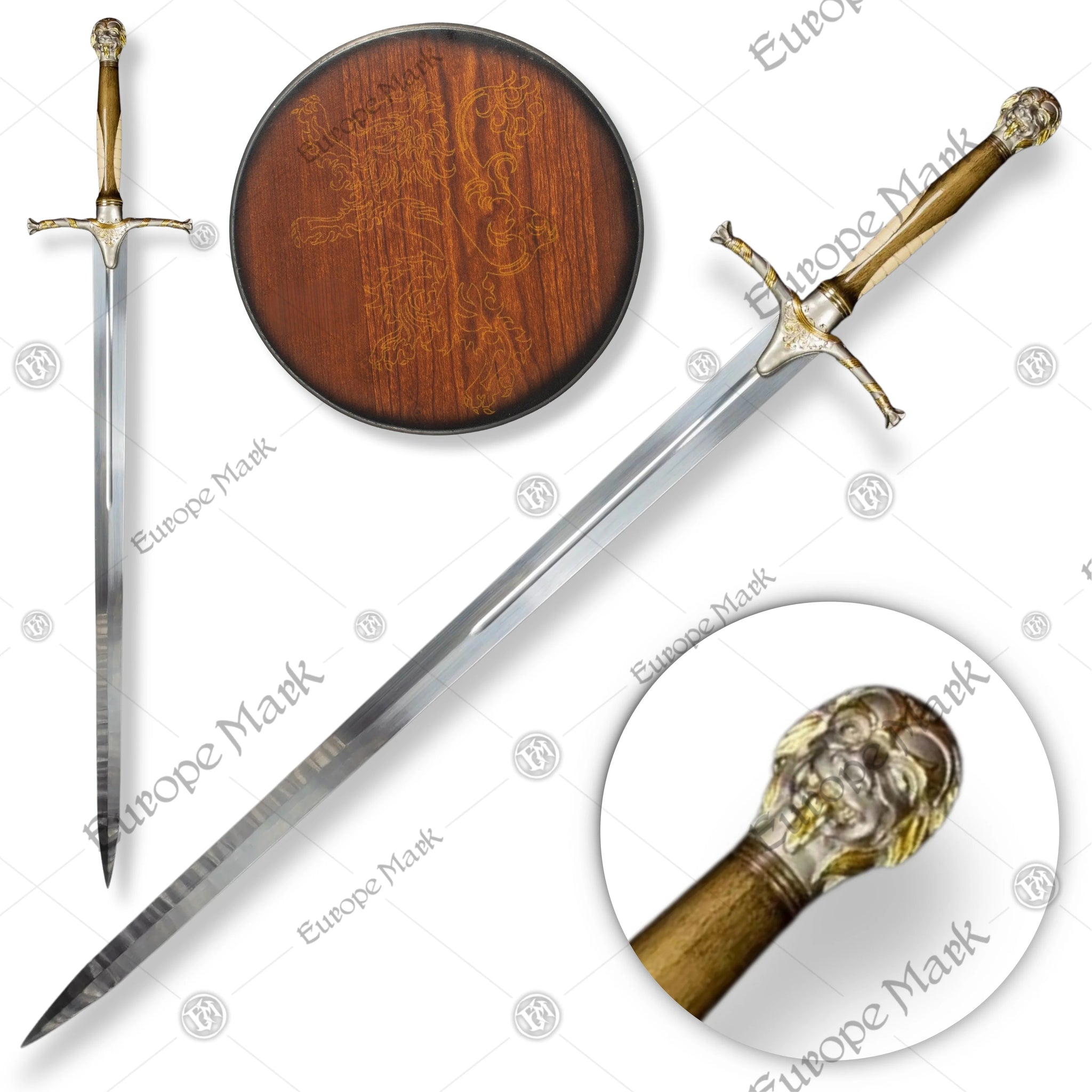 Premium Jaime Lannister Game of Thrones Sword Replica with stainless steel blade.
