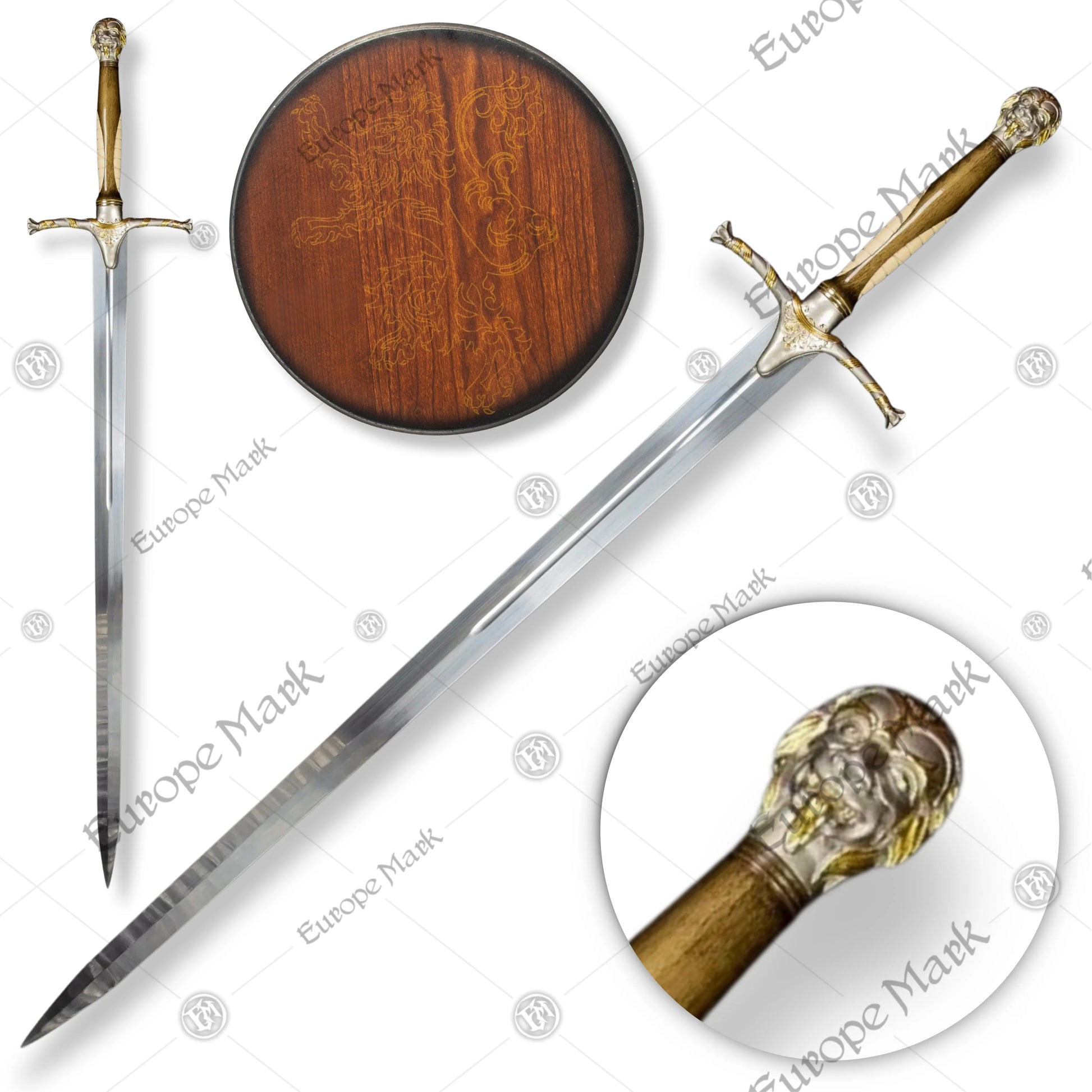 Premium Jaime Lannister Game of Thrones Sword Replica with stainless steel blade.