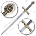 Premium King Arthur Excalibur Golden Sword Replica with stainless steel blade.