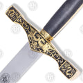 Premium King Arthur Excalibur Golden Sword Replica with stainless steel blade.