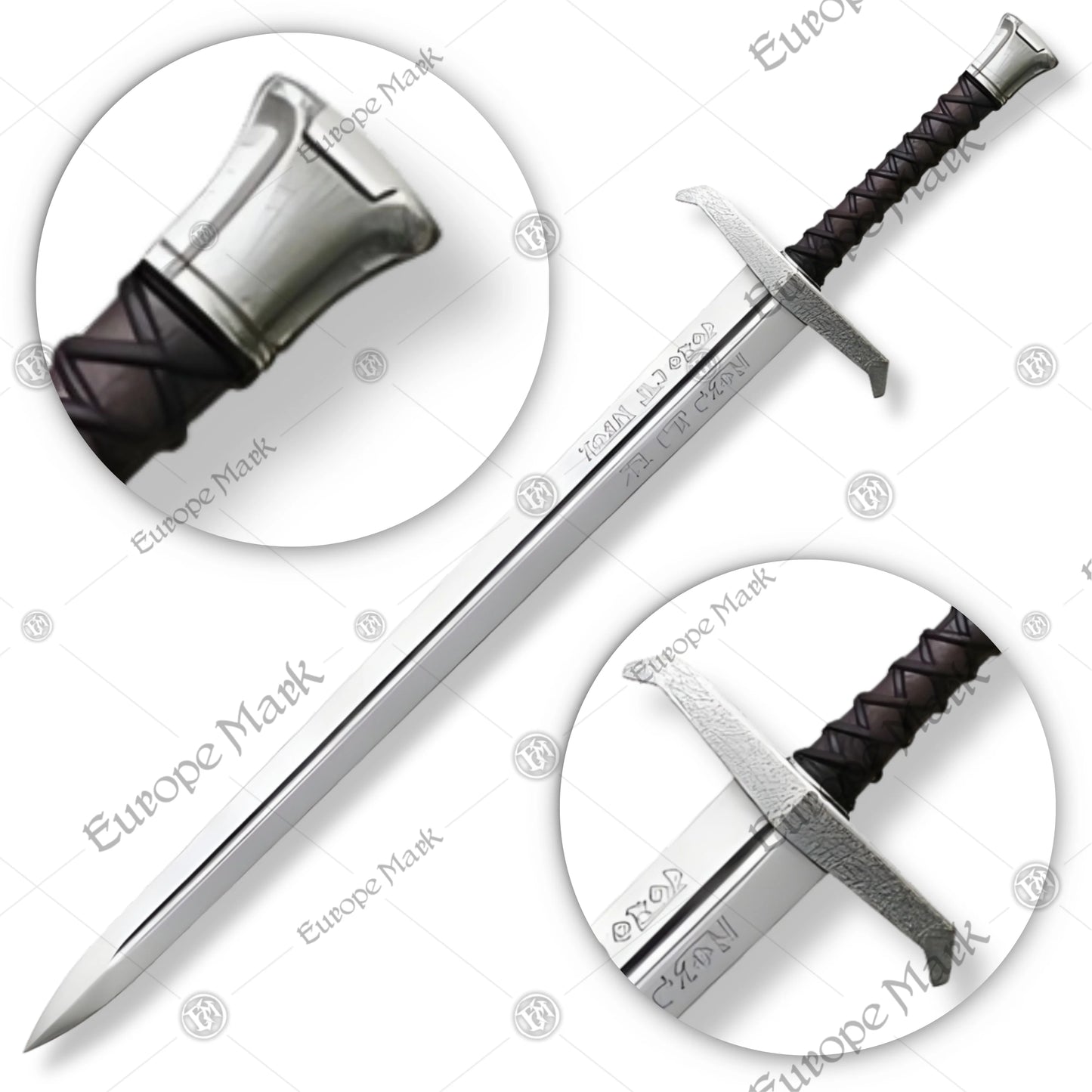 Premium King Arthur Excalibur Legend of the Sword Replica with stainless steel blade.