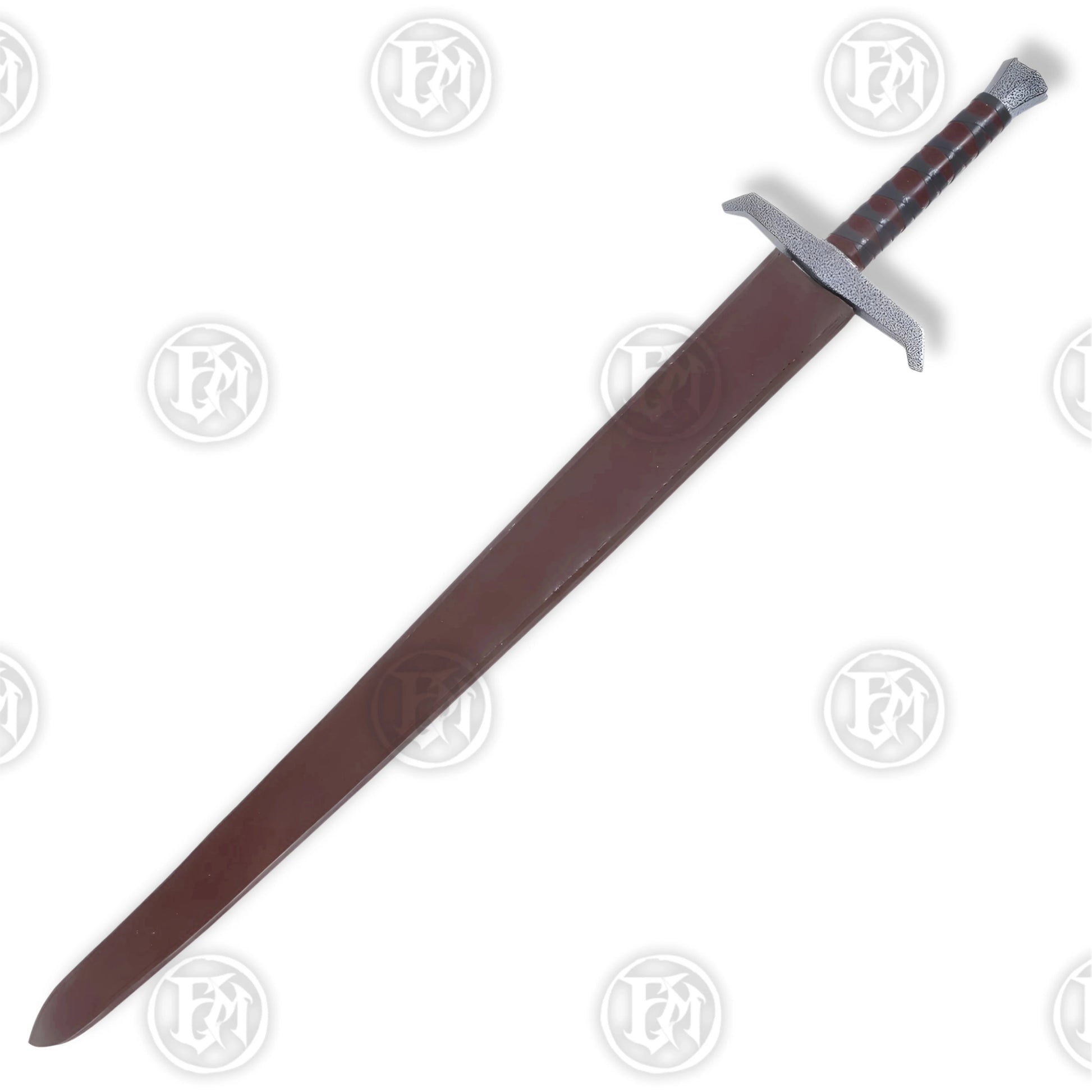 Premium King Arthur Excalibur Movie Silver Sword Replica with stainless steel blade.