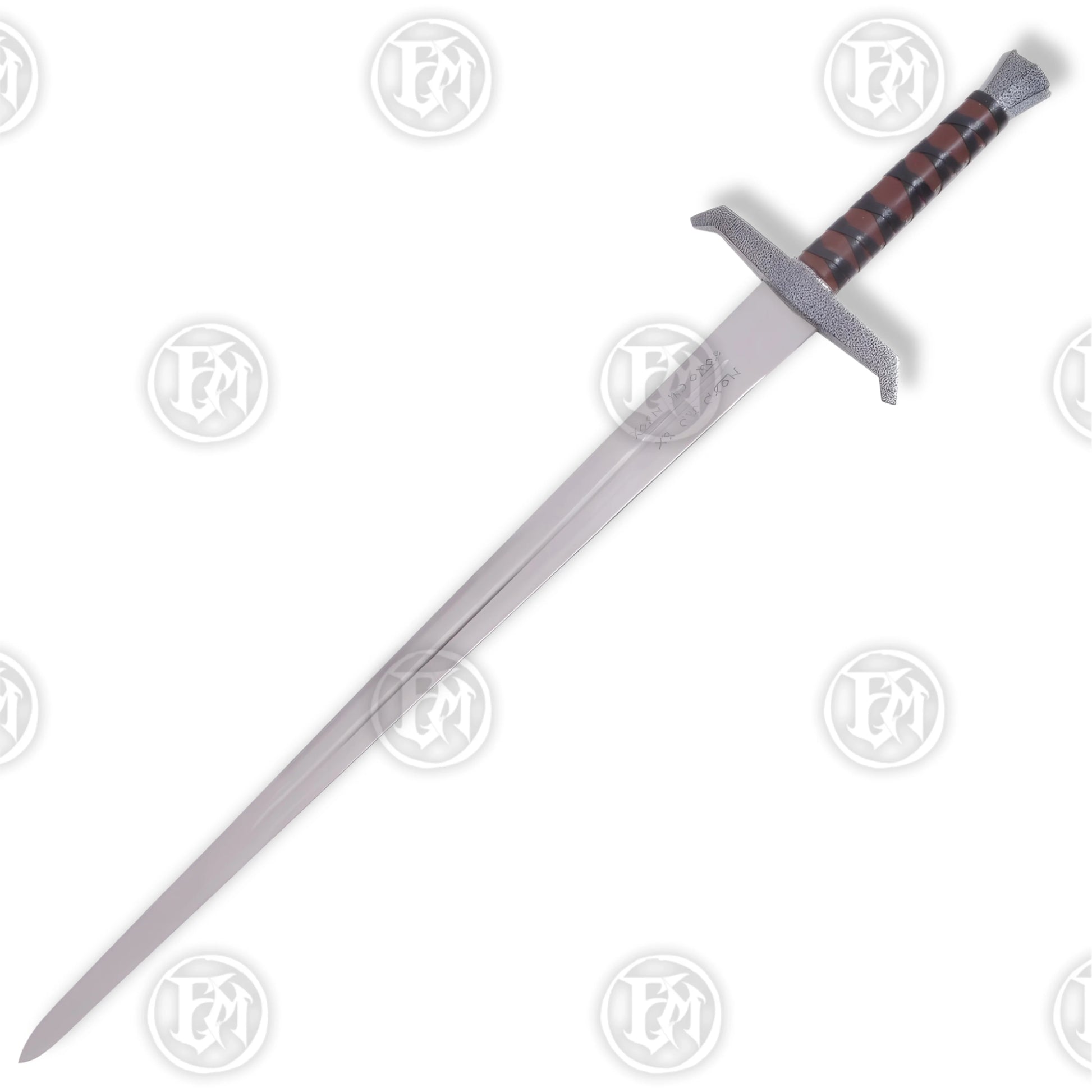 Premium King Arthur Excalibur Movie Silver Sword Replica with stainless steel blade.