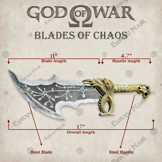 Kratos Gold Blades of Chaos Replica GOW