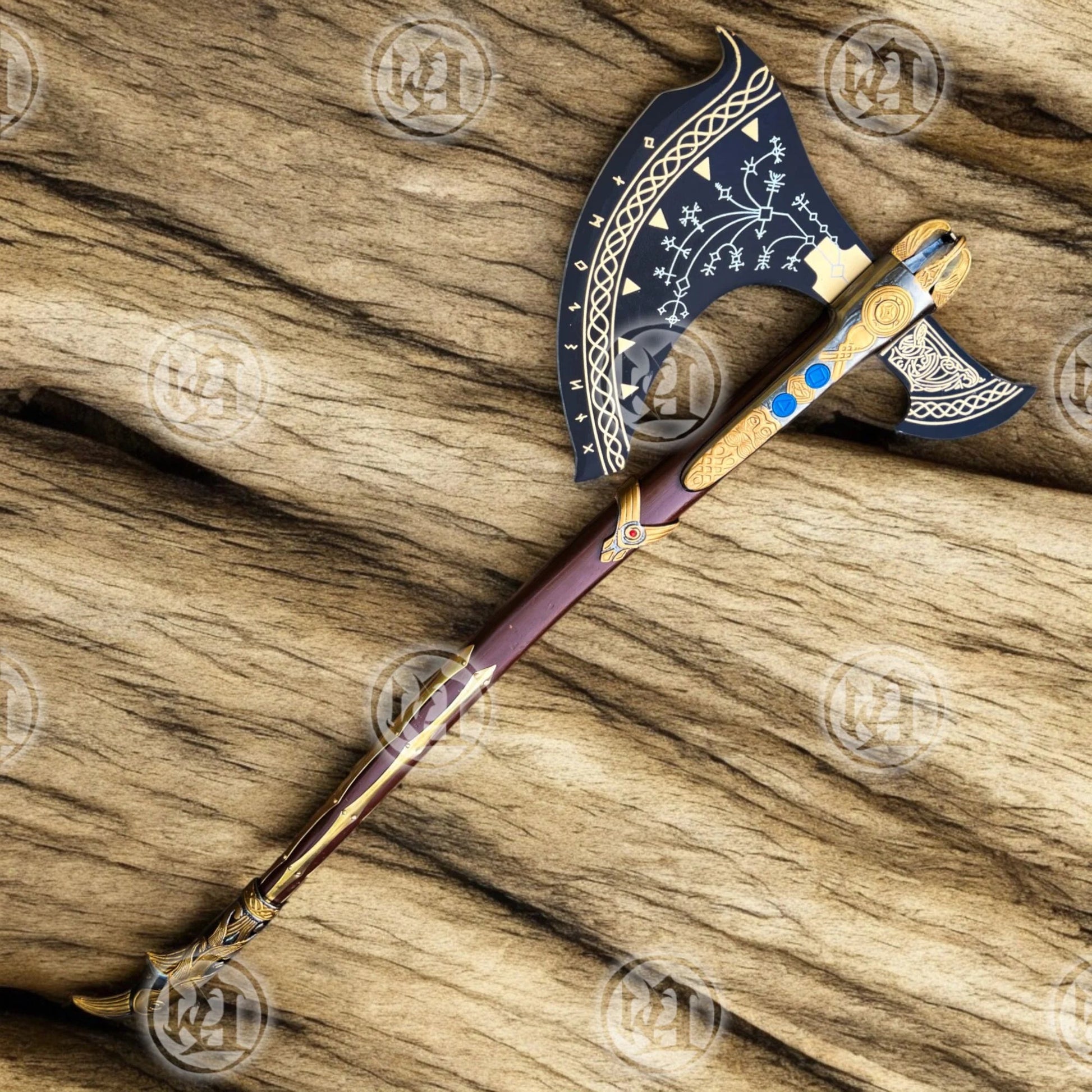 Kratos Leviathan Axe Steel God Of War Ragnarok Replica kratos-leviathan-axe-steel-god-of-war-ragnarok-replica