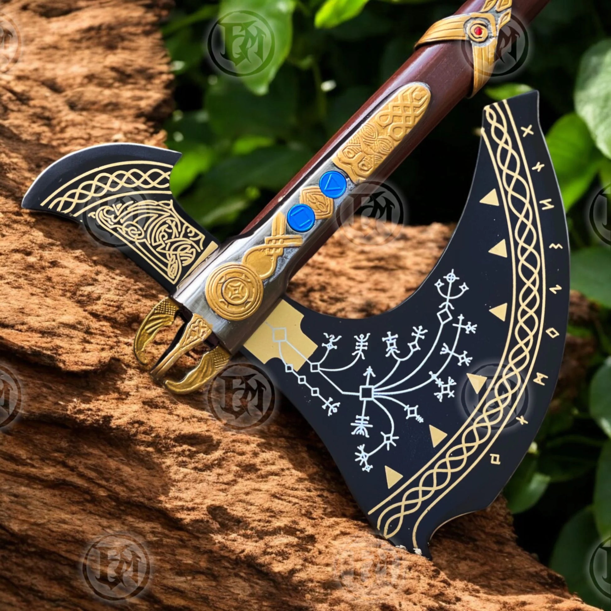 Kratos Leviathan Axe Steel GOW Ragnarok Replica