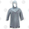 Premium Medieval Chain Mail Shirt Hauberk Armor Set Replica with aluminium rings.