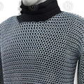Premium Medieval Chain Mail Shirt Hauberk Armor Set Replica with aluminium rings.