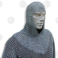 Premium Medieval Chain Mail Shirt Hauberk Armor Set Replica with aluminium rings.