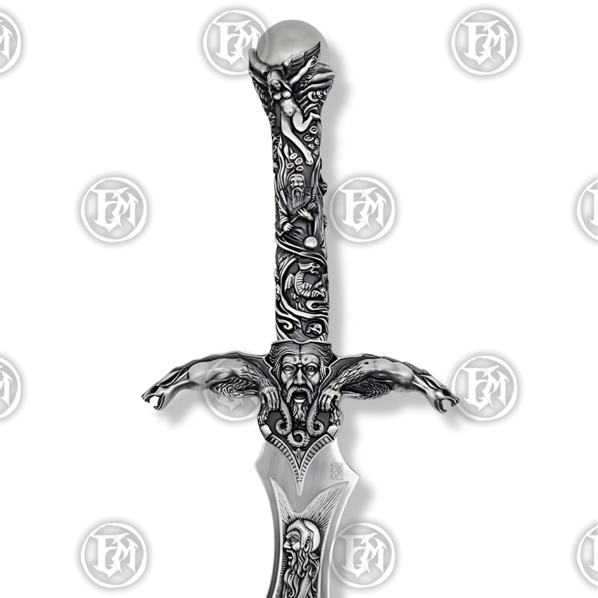 Premium Merlin Excalibur Movie Sword Replica with stainless steel blade.
