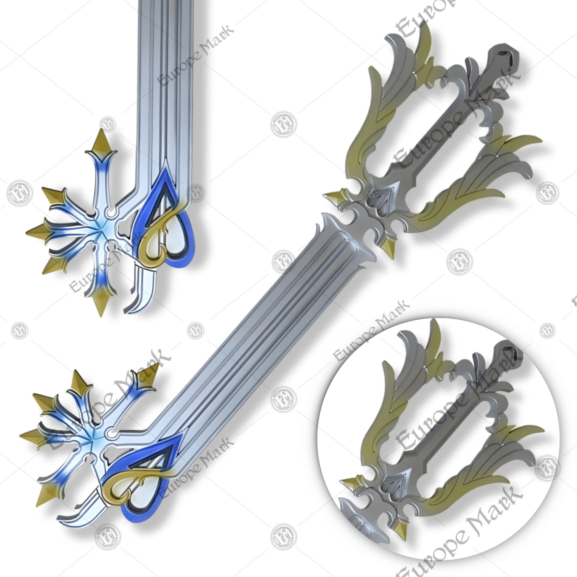 Premium Oathkeeper Kingdom Hearts Keyblade Replica with high-density foam.