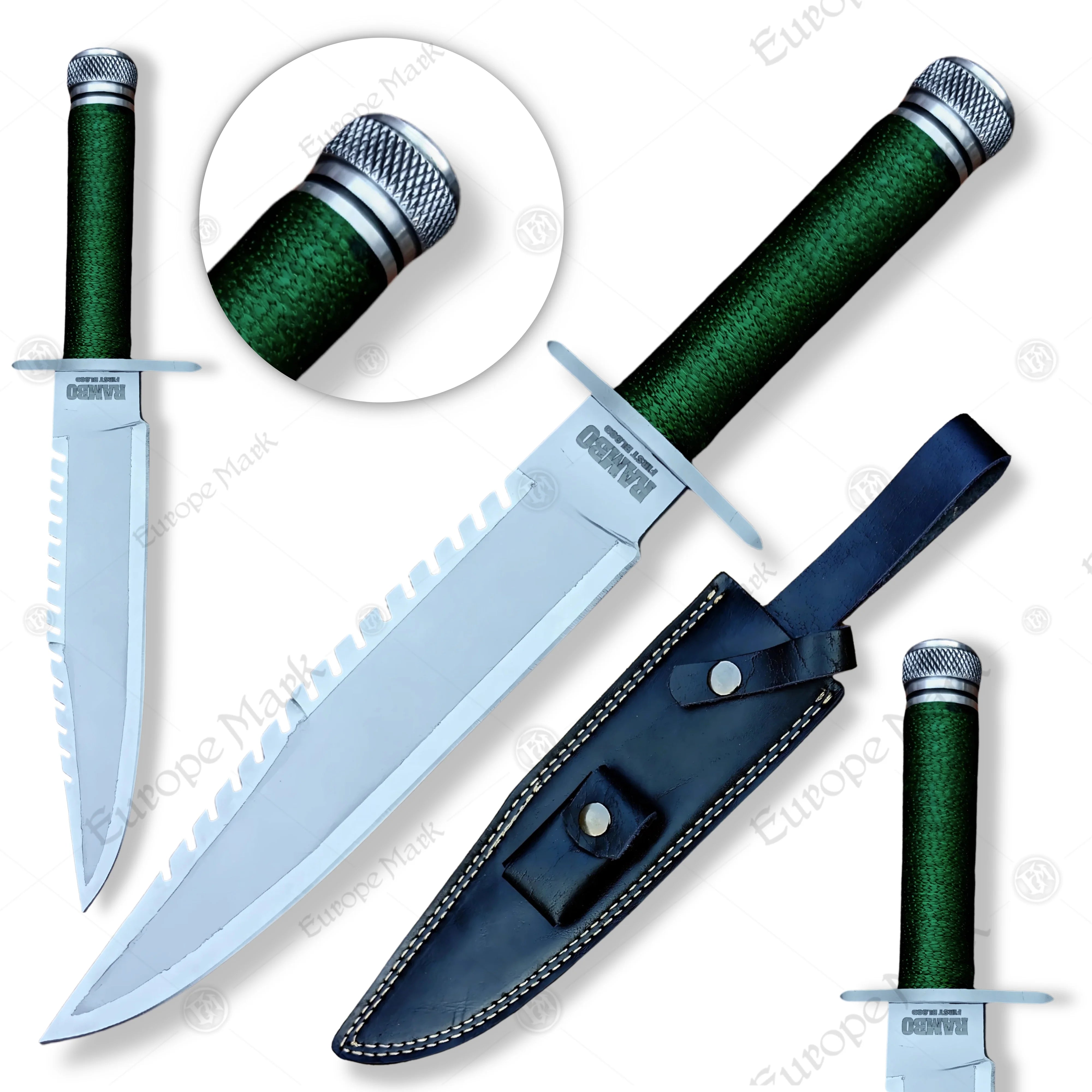 Rambo First Blood Part I Signature Edition Fixed Blade Knife with Surv