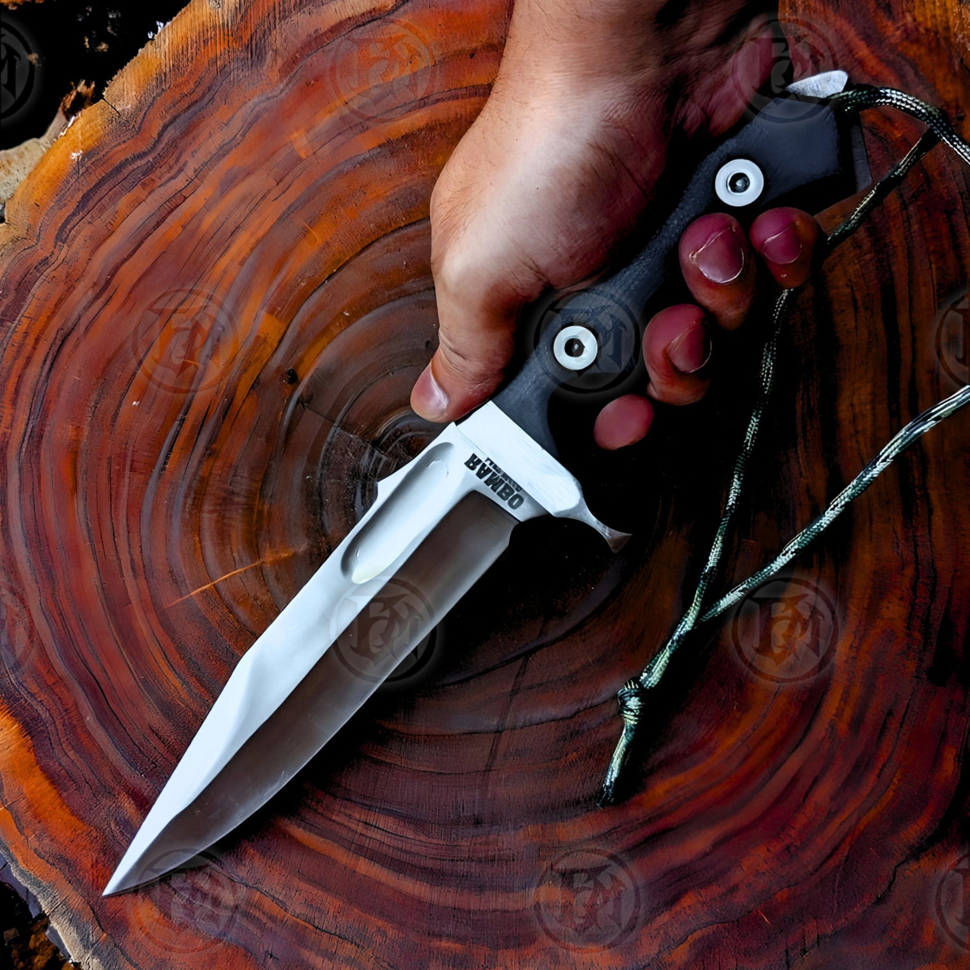 Premium Rambo Last Blood Bowie Knife Replica with 440c stainless steel.