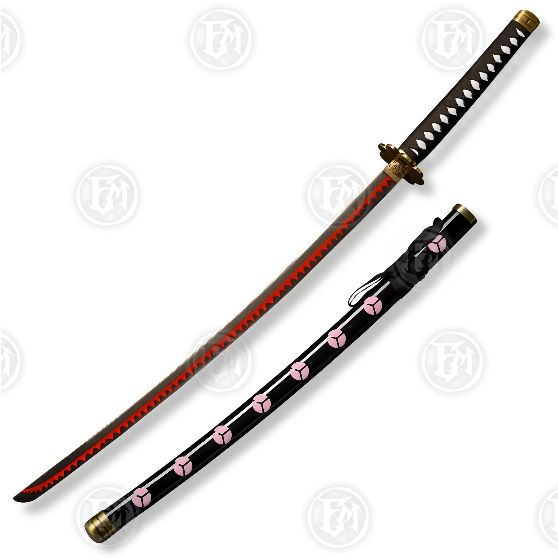 Premium Roronoa Zoro's Sword Replica One Piece with Ebony Stand