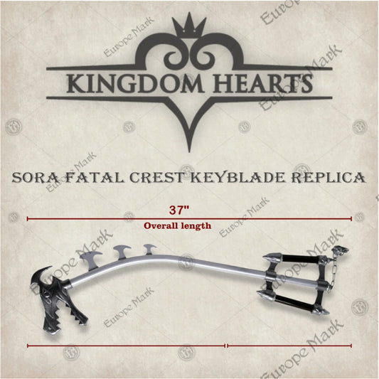 Premium Sora Fatal Crest Dragon Kingdom Hearts Keyblade Replica with stainless steel blade.