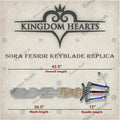 Premium Sora Fenrir Kingdom Hearts Keyblade Replica with high-quality stainless steel.