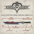 Premium Soul Eater Riku Kingdom Hearts Sword Replica with stainless steel blade.