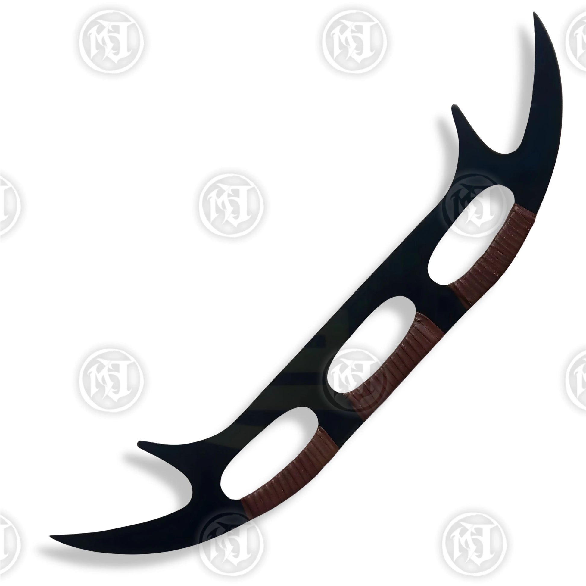 Premium Star Trek Full Tang Black Klingon Bat'leth Replica witn stainless steel blade.