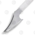 Premium Star Trek Medieval White Klingon Bat'leth Replica with stainless steel blade.