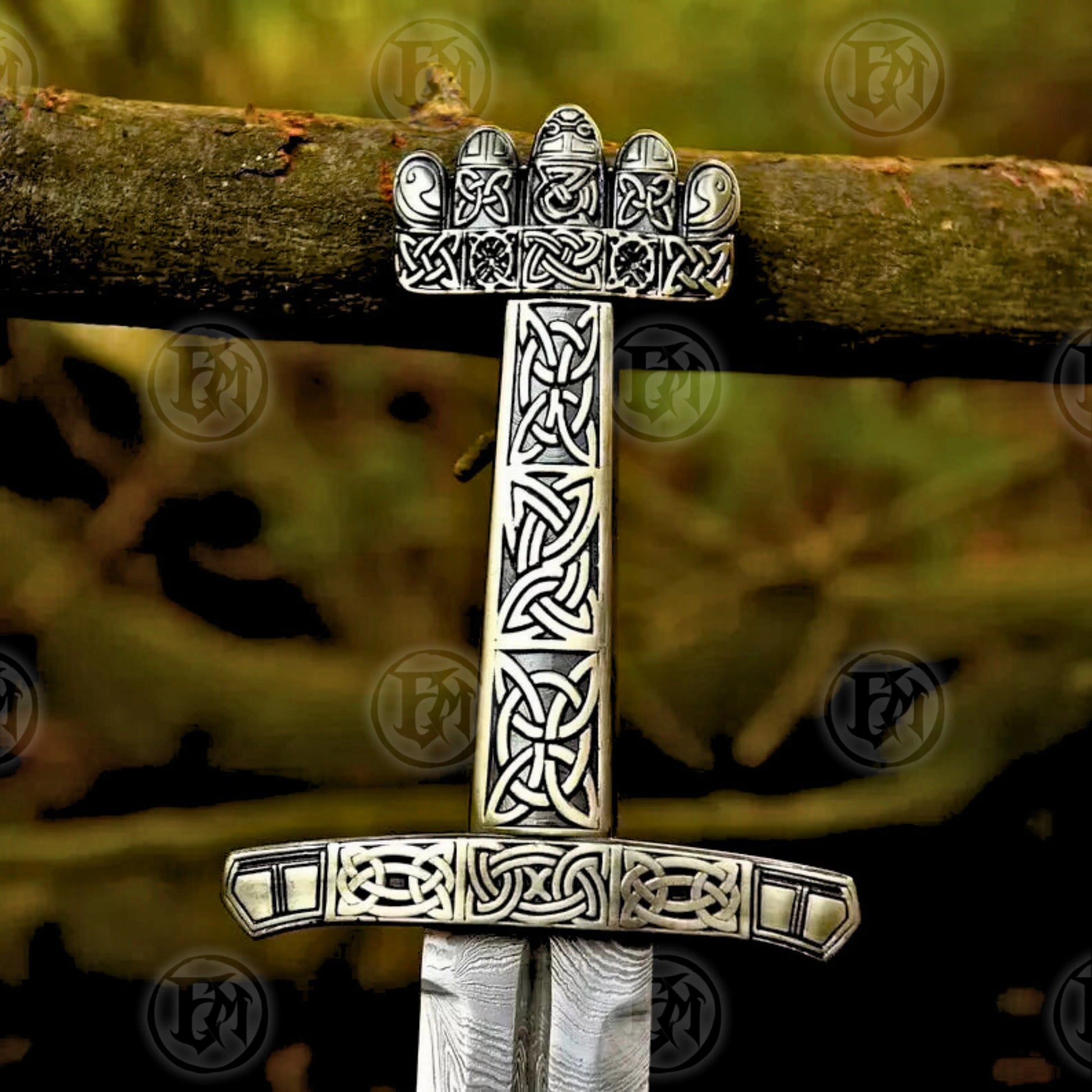 Valhalla Wooden Damascus Viking Sword