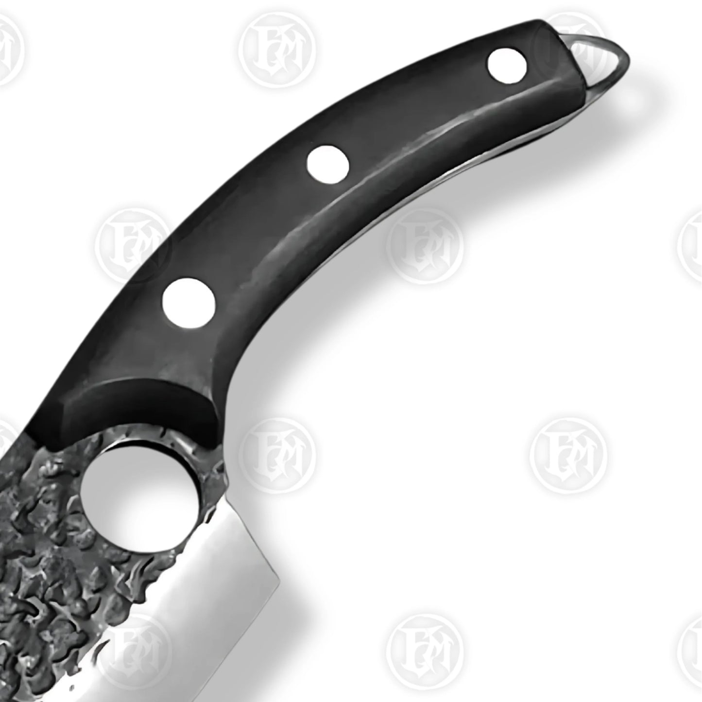 Premium Viking Forged Damascus Boning Cleaver with Rosewood Stand