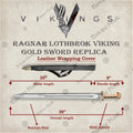 Viking Gold Edition Sword Replica – King Ragnar Lothbrok's Blade