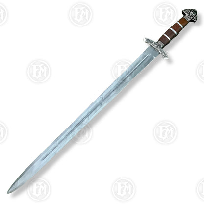Premium Viking Heritage Damascus Sword Replica with Runic Scabbard