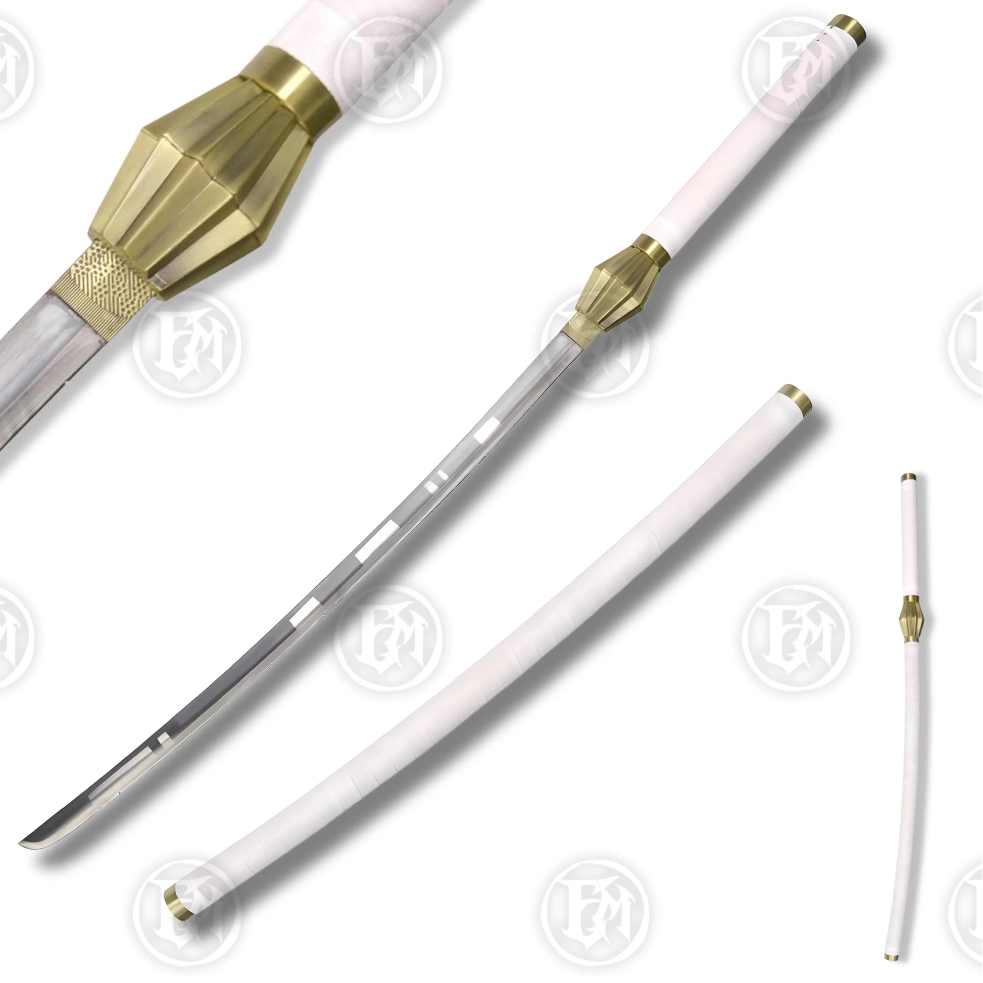 Zaraki Kenpachi Sword Replica – Bleach Anime Collectible Sword with Hand-Wrapped Wax Rope Handle and Carbon Steel Blade.