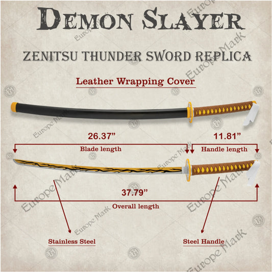 Zenitsu Thunder Flash Sword Demon Slayer Cosplay